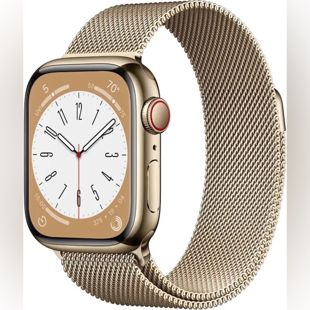 Apple Gold Stainless Steel Smartwatch with Gold Milanese Loop